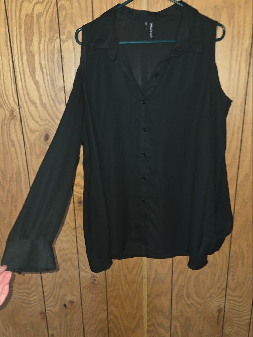 💼 Maurices Cold Shoulder Button Down Top